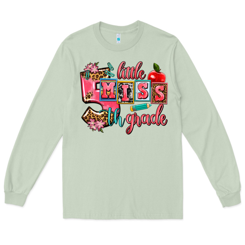 Little Miss 5 Th Grade Long Sleeve Tee by AdoDesignShop | Teevron