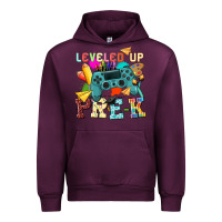 Mauve Wine leveled up pre k Urban Hoodie - NancyCooperArtShop