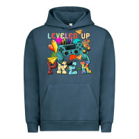 Pigment Midnight Navy leveled up pre k Urban Hoodie - NancyCooperArtShop