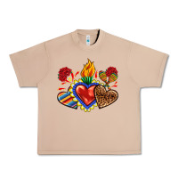 Burro Sacred heart with leopard and serape heart Urban Heavy Tee - RanaPortraitStore