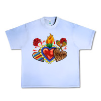 Grape Ice Sacred heart with leopard and serape heart Urban Heavy Tee - RanaPortraitStore