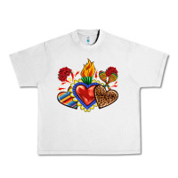 Lunar Rock Sacred heart with leopard and serape heart Urban Heavy Tee - RanaPortraitStore