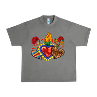 Tornado Sacred heart with leopard and serape heart Urban Heavy Tee - RanaPortraitStore