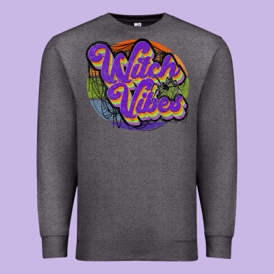 Witch Vibes Premium Sweatshirt Designed By Jahusdesignshop