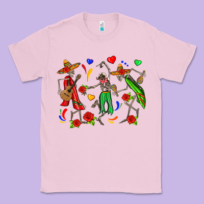 Mexican Skeletons Classic Tee Designed By Zillion Design Studio