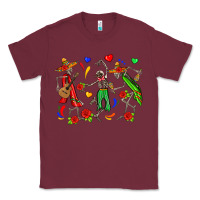 Burgundy mexican skeletons Classic Tee - Zillion Design Studio