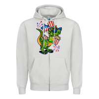 4th Of July T-rex Zipper Hoodie | Teevron