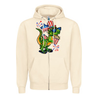 Sandshell 4th of July T-Rex Zipper Hoodie - CowGirlArtShop