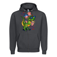 Smoke 4th of July T-Rex Zipper Hoodie - CowGirlArtShop