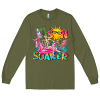Army Green sun soaker Long Sleeve Tee - texasbilliewilder