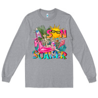 Heather Grey sun soaker Long Sleeve Tee - texasbilliewilder