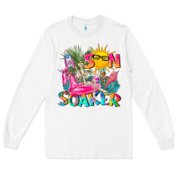 White sun soaker Long Sleeve Tee - texasbilliewilder