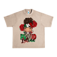 French Oak Proud Latina messy bun Urban Heavy Tee - RanaPortraitStore