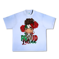 Grape Ice Proud Latina messy bun Urban Heavy Tee - RanaPortraitStore