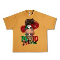 Peanut Butter Proud Latina messy bun Urban Heavy Tee - RanaPortraitStore