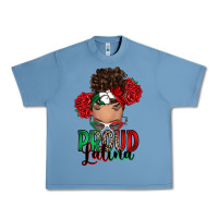 Proud Latina Messy Bun Urban Heavy Tee | Teevron