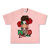 Salmon Proud Latina messy bun Urban Heavy Tee - RanaPortraitStore