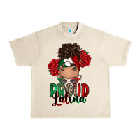 Sandshell Proud Latina messy bun Urban Heavy Tee - RanaPortraitStore