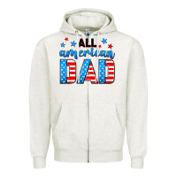 Oatmeal Heather All American dad Zipper Hoodie - Neo Western