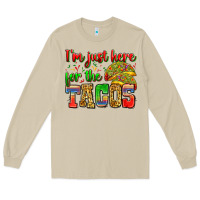Mushroom i'm just here for the tacos Long Sleeve Tee - Zillion Design Studio