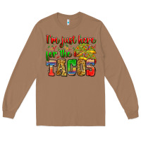 Toasted Coconut i'm just here for the tacos Long Sleeve Tee - Zillion Design Studio
