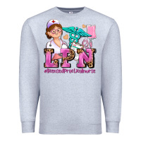 Heather Grey lpn licensed practical nurse Premium Sweatshirt - AdoDesignShop