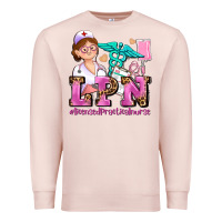 Pale Pink lpn licensed practical nurse Premium Sweatshirt - AdoDesignShop