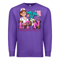 Purple lpn licensed practical nurse Premium Sweatshirt - AdoDesignShop