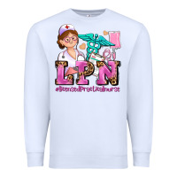 White lpn licensed practical nurse Premium Sweatshirt - AdoDesignShop