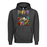 Charcoal Heather School driver bus Zipper Hoodie - CowhideDigitalArt