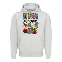 Dove Grey School driver bus Zipper Hoodie - CowhideDigitalArt