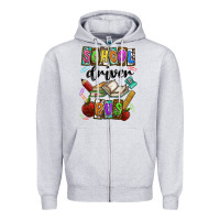 Heather Grey School driver bus Zipper Hoodie - CowhideDigitalArt