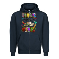Navy School driver bus Zipper Hoodie - CowhideDigitalArt