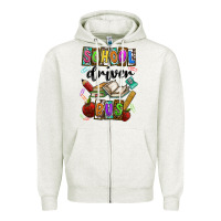 Oatmeal Heather School driver bus Zipper Hoodie - CowhideDigitalArt