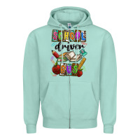 Seafoam School driver bus Zipper Hoodie - CowhideDigitalArt