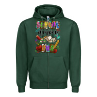 Sports Green School driver bus Zipper Hoodie - CowhideDigitalArt
