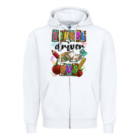 White School driver bus Zipper Hoodie - CowhideDigitalArt