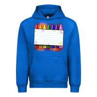 Cobalt crayons add your text Urban Hoodie - NancyCooperArtShop