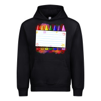 Foreset Green crayons add your text Urban Hoodie - NancyCooperArtShop