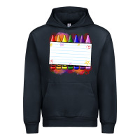 Navy crayons add your text Urban Hoodie - NancyCooperArtShop