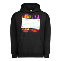 Pigment Black crayons add your text Urban Hoodie - NancyCooperArtShop