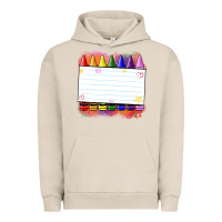 Pigment French Oak crayons add your text Urban Hoodie - NancyCooperArtShop
