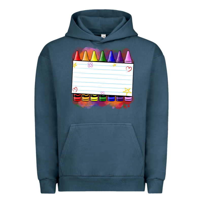 Crayons Add Your Text Urban Hoodie by NancyCooperArtShop | Teevron