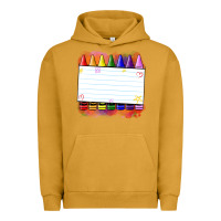 Pigment Peanut Butter crayons add your text Urban Hoodie - NancyCooperArtShop
