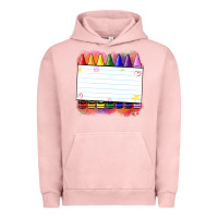 Pigment Salmon crayons add your text Urban Hoodie - NancyCooperArtShop