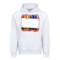 White crayons add your text Urban Hoodie - NancyCooperArtShop