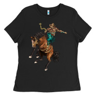 Black western horse rodeo Ladies Tee - BarkalooDesign