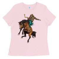 Bubblegum Pink western horse rodeo Ladies Tee - BarkalooDesign