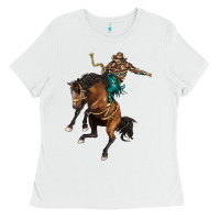 White western horse rodeo Ladies Tee - BarkalooDesign