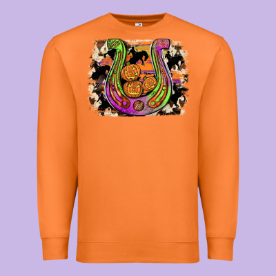 Halloween Horseshoe Premium Sweatshirt Designed By Jahusdesignshop
